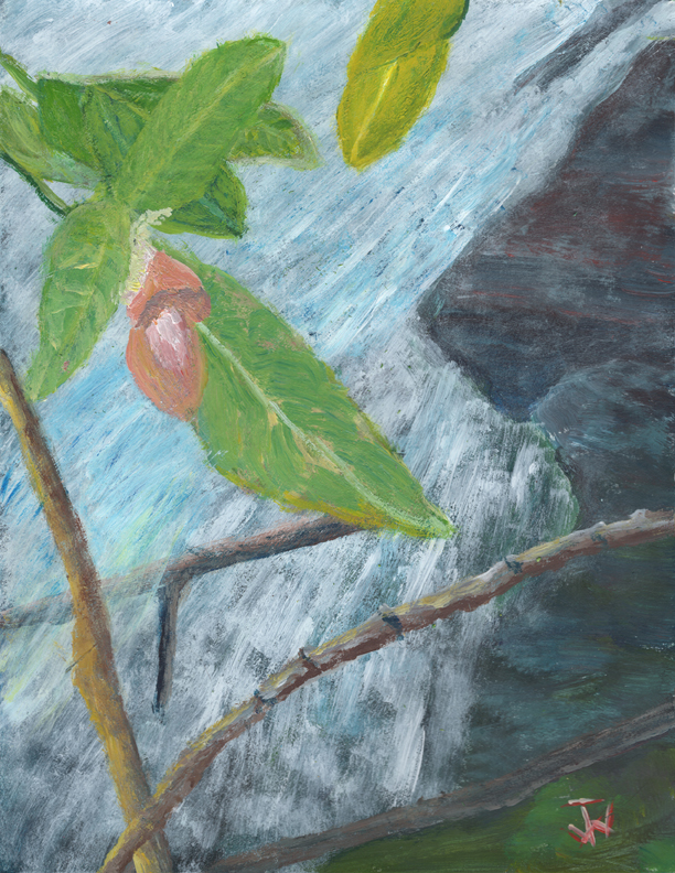 Acrylic on Cardstock 8.5 x 11in For Sale